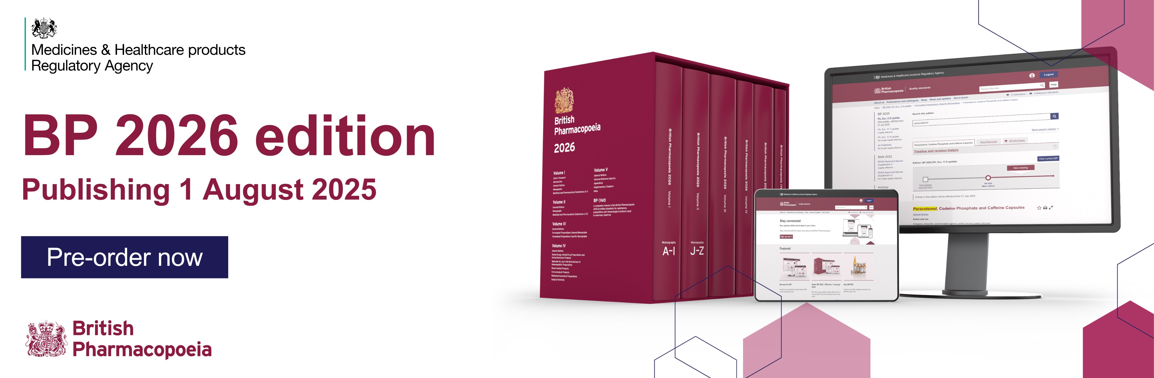 British Pharmacopoeia 2026 edition - Pre Order now.